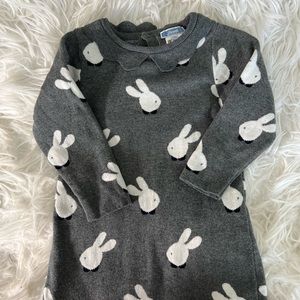 Jacadi Paris 100% cotton Bunny Sweater Dress